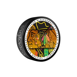 InGlasCo Fanouškovský puk NHL Medallion Blister (1ks), Chicago Blackhawks