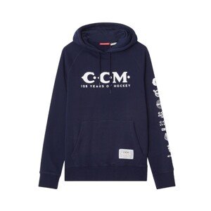 CCM Mikina CCM 125 Years Pullover Hoodie SR, Senior, M, tmavě modrá