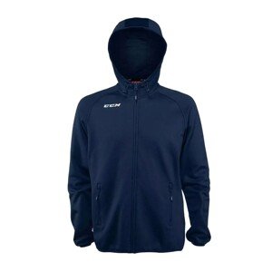 CCM Mikina CCM Locker Room Full Zip Hood SR, Senior, XXL, tmavě modrá