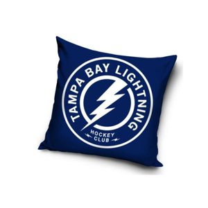 TipTrade Velurový Polštář NHL Color 40x40cm, Tampa Bay Lightning