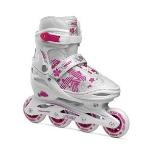 Roces Dětské kolečkové brusle Roces Jokey 3.0 Girl White Pink, 38-41, 4x, 72