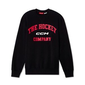 CCM Mikina CCM Athleisure Fleece Crewneck YTH, černá, Dětská, XL