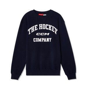 CCM Mikina CCM Athleisure Fleece Crewneck YTH, tmavě modrá, Dětská, L