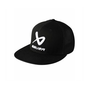 Bauer Kšiltovka Bauer Core Flat Brim Snapback SR, černá, Senior