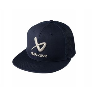 Bauer Kšiltovka Bauer Core Flat Brim Snapback SR, tmavě modrá, Senior