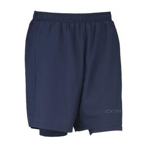 CCM Kraťasy CCM 2in1 Training Shorts SR, tmavě modrá, Senior, L