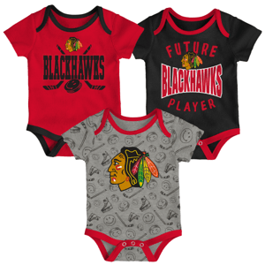 Outerstuff Bodyčka Outerstuff NHL Slam Dunk (3ks) YTH, Dětská, Chicago Blackhawks, 12M