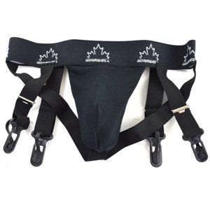 Winnwell Hokejový suspenzor s podvazky Winnwell Black JR, Junior, 75, XL